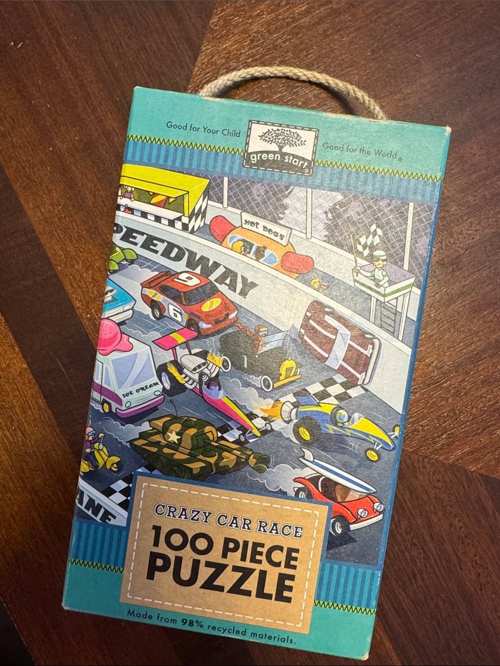 Green Start "Crazy Car Race" 100 Piece Puzzle